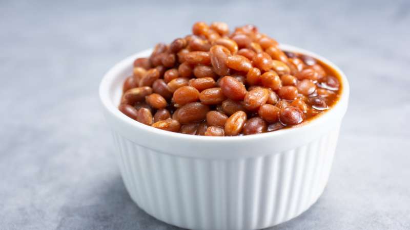 baked beans in ramekin