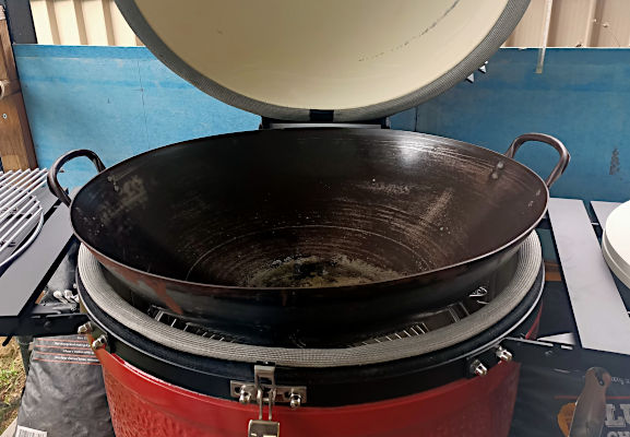 large wok accessory rack kamado